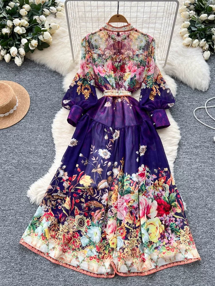 Let’s part ways floral print dress ED147 images